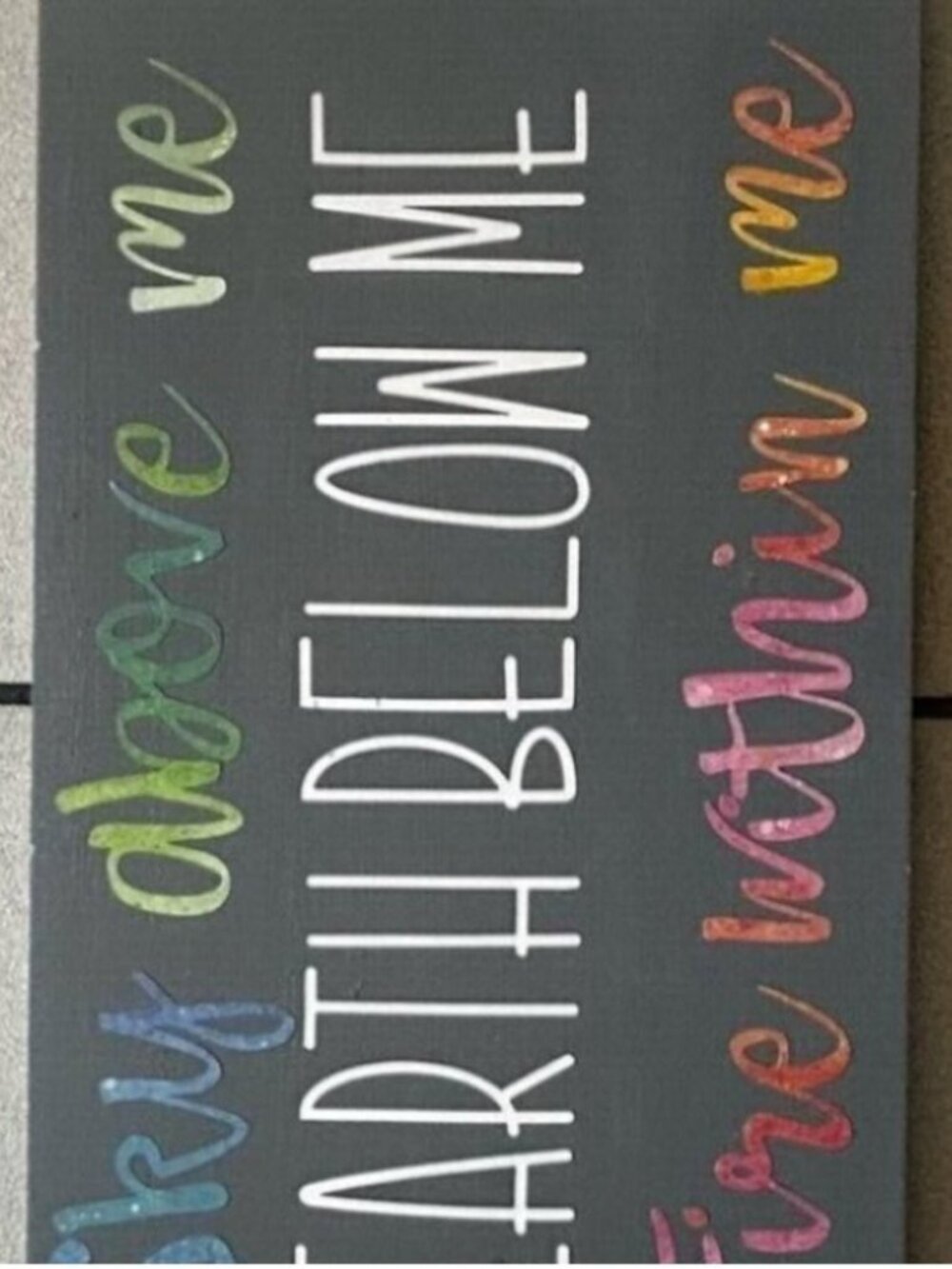 Inspirational Wall Art with Colorful Text